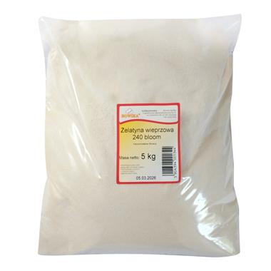 Żelatyna spożywcza 240 bloom - worek 5kg